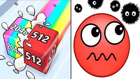 Jelly run 2048 vs hide ball - Satisfying ASMR Games Max Level#hideball   #jellyrun2048game