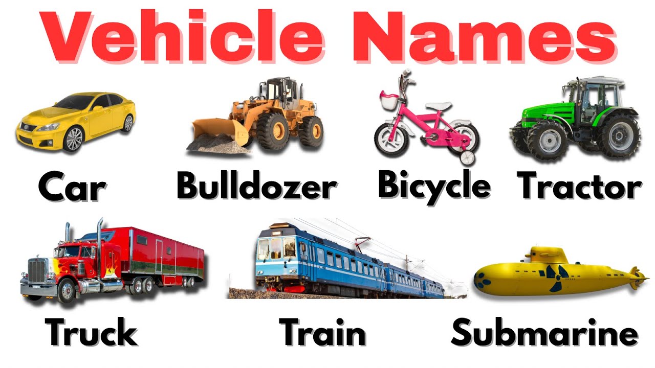 Vehicle Names In English | Best Educational Video For Kids / Toddlers 2026