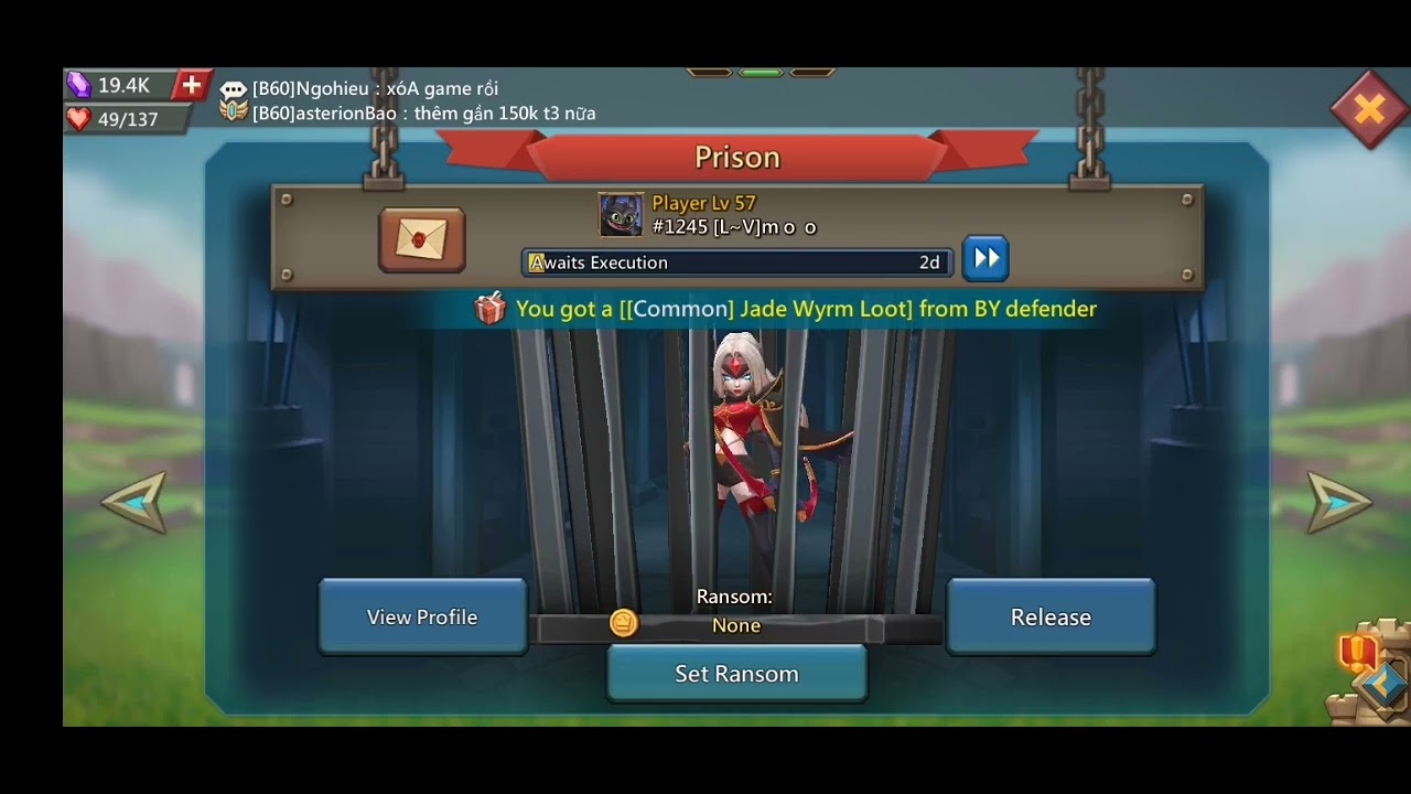 Executing A Leader In Lords Mobile.