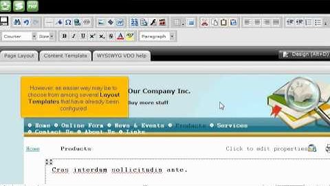 Using layout templates in RVSiteBuilder - Canadian Web Hosting