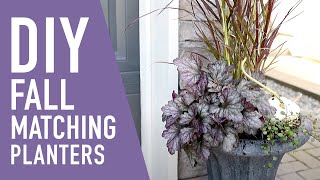 DIY Matching Fall Planters 🧡❤️💜  || West Coast Gardens