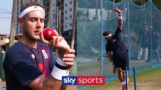 Stuart Broad gives fascinating display and explanation of his bowling techniques!