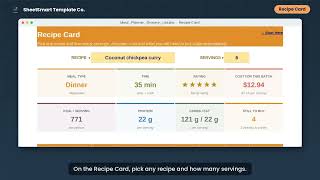 Meal Planner and Grocery List: Full Walkthrough, Every Tab Explained (Excel and Google Sheets)
