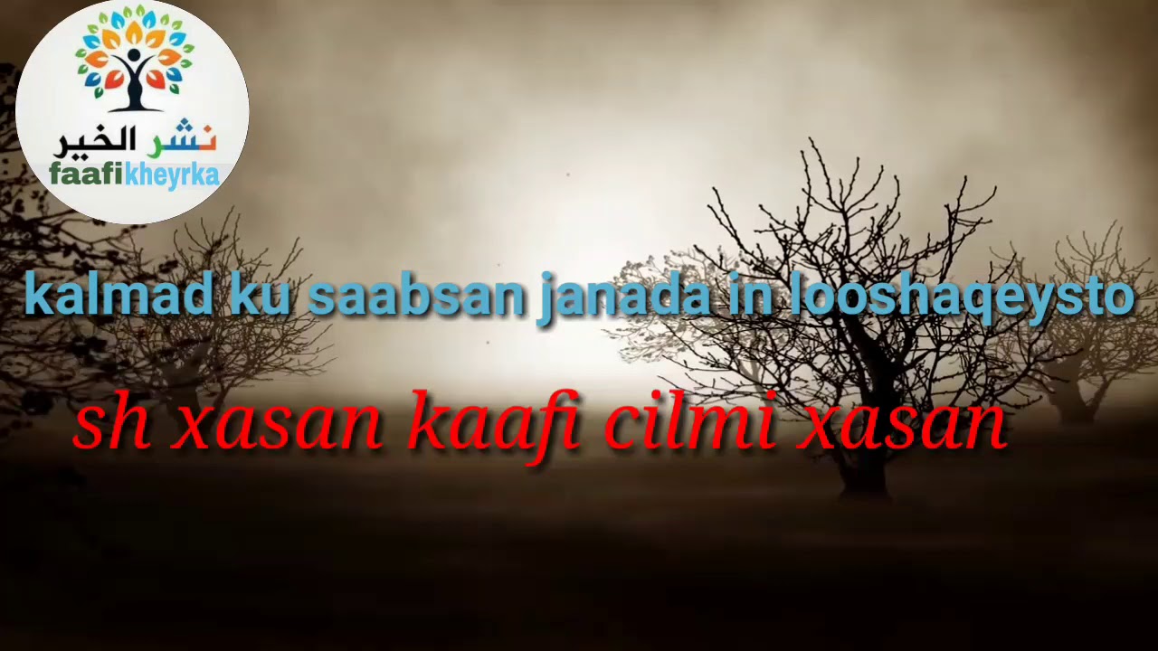 Kalmad ku saabsan janada in looshaqeysata  sh xasan kaafi cilmi