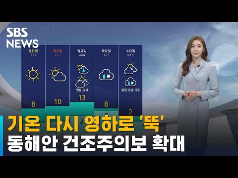 [날씨] 기온 다시 영하로 '뚝'…동해안 건조주의보 확대 / SBS