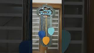 Macrame Nameplate Process video #shorts #ytshorts #macramenameplate #macramerainbow #macramemakers