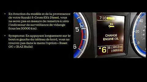 Quand faire la vidange sur une Suzuki Sx4 ?