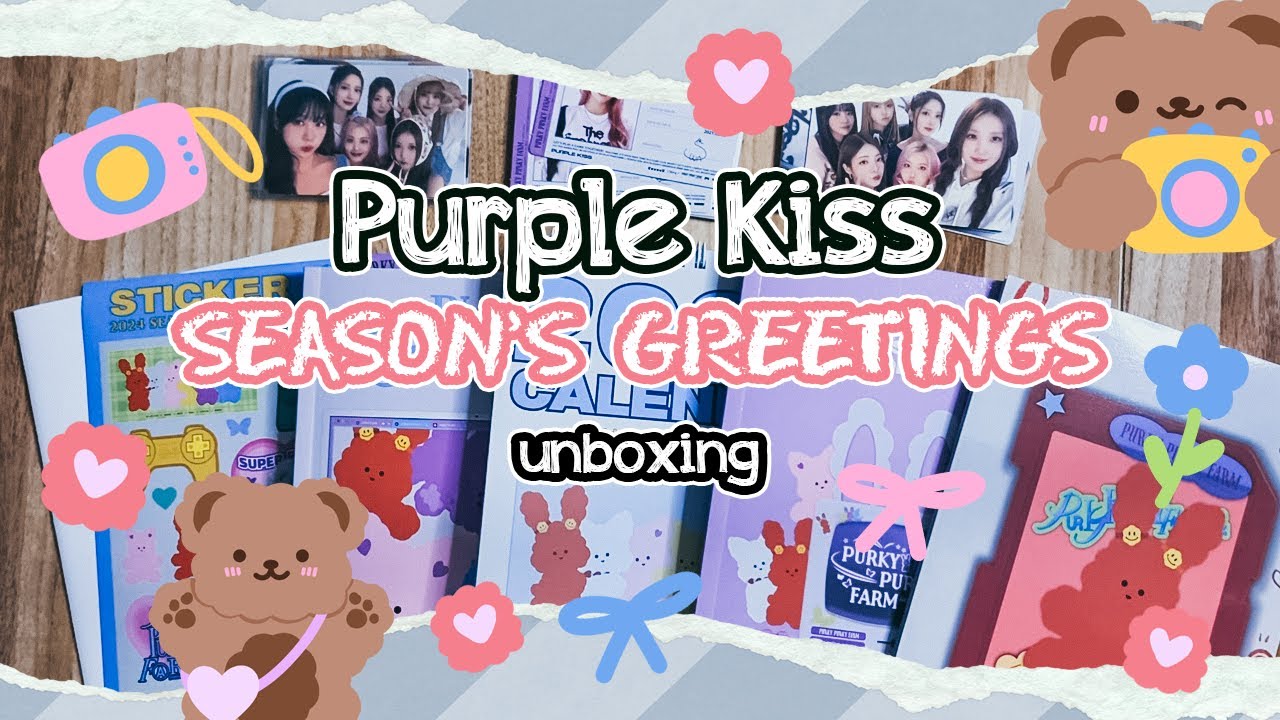 ~ Purple Kiss 2024 Season's Greetings - Purki Purki Farm 💜 | Распаковка ~