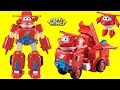New Super Wings Jett's Super Robot Suit, Transforming Robot to Fire Truck, Airplane Toys,  Kids Toys