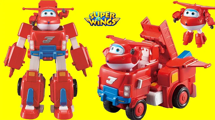 New Super Wings Jett's Super Robot Suit, Transforming Robot to Fire Truck, Airplane Toys,  Kids Toys