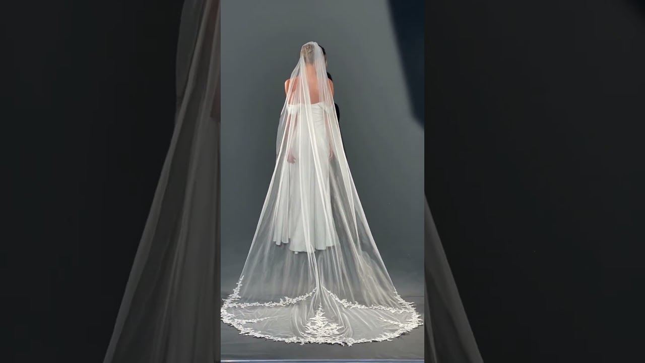Lace edge bridal veil, Cathedral Royal Wedding Veil