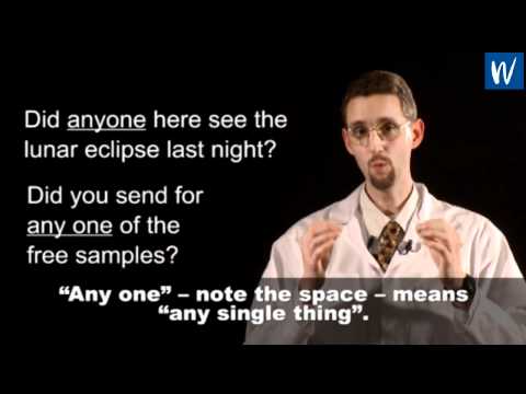 Anyone or any one - Wall Street English