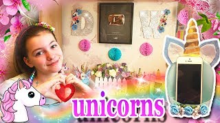 Идеи декора в стиле ЕДИНОРОГИ 🦄: подставка для телефона, декор из бумаги DIY Unicorn decor лайфхаки