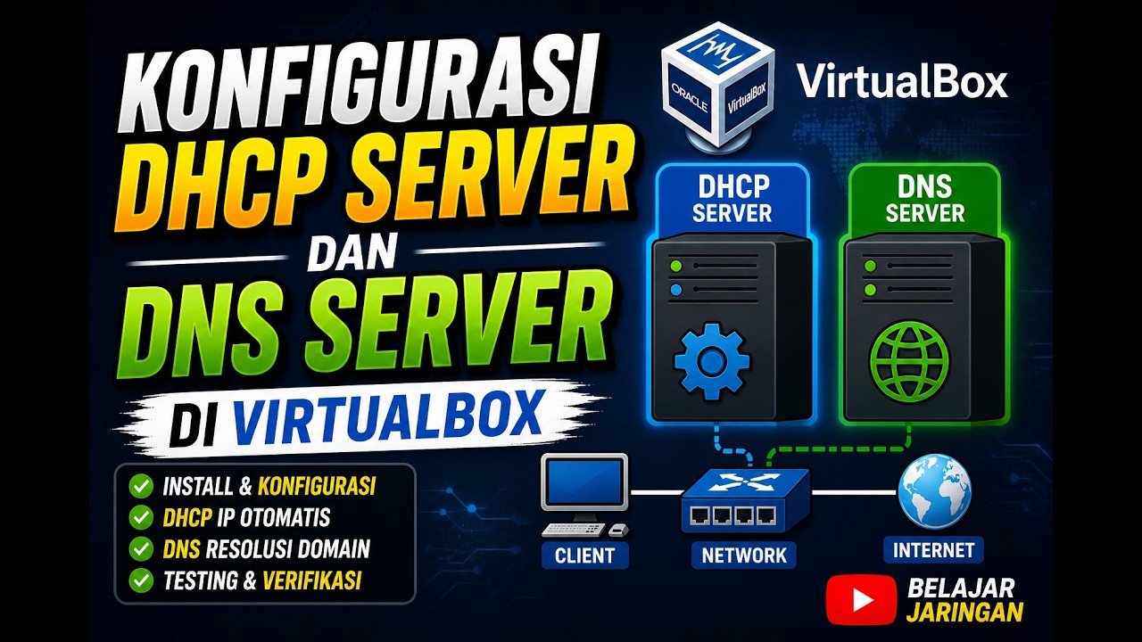 Konfigurasi DHCP Server dan DNS Server Debian 12 | Virtualbox - YouTube