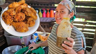 Prepara Un Sazón Criollo Para Poner El Pollo Crujiente I Pollo Frito A La Leña. La vida del campo.