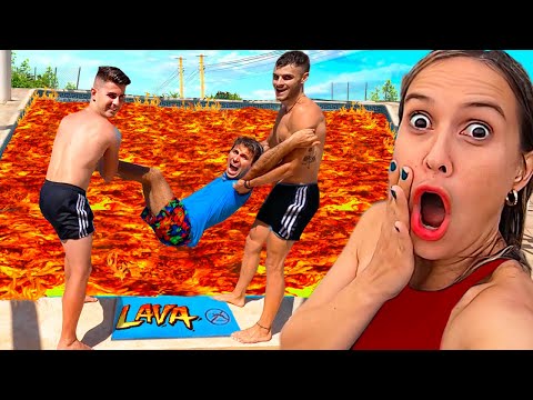 Pool is Lava Challenge | Boys versus Girls!