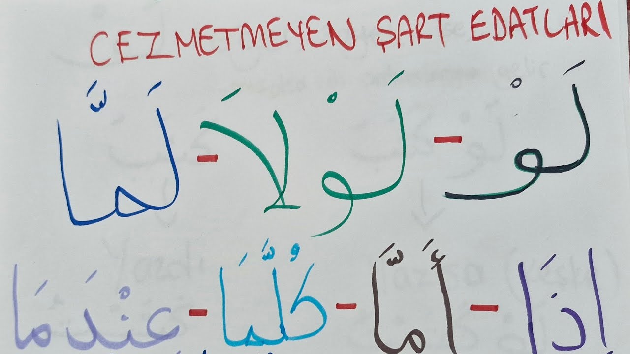 30.Ders Cezmetmeyen Şart Edatları