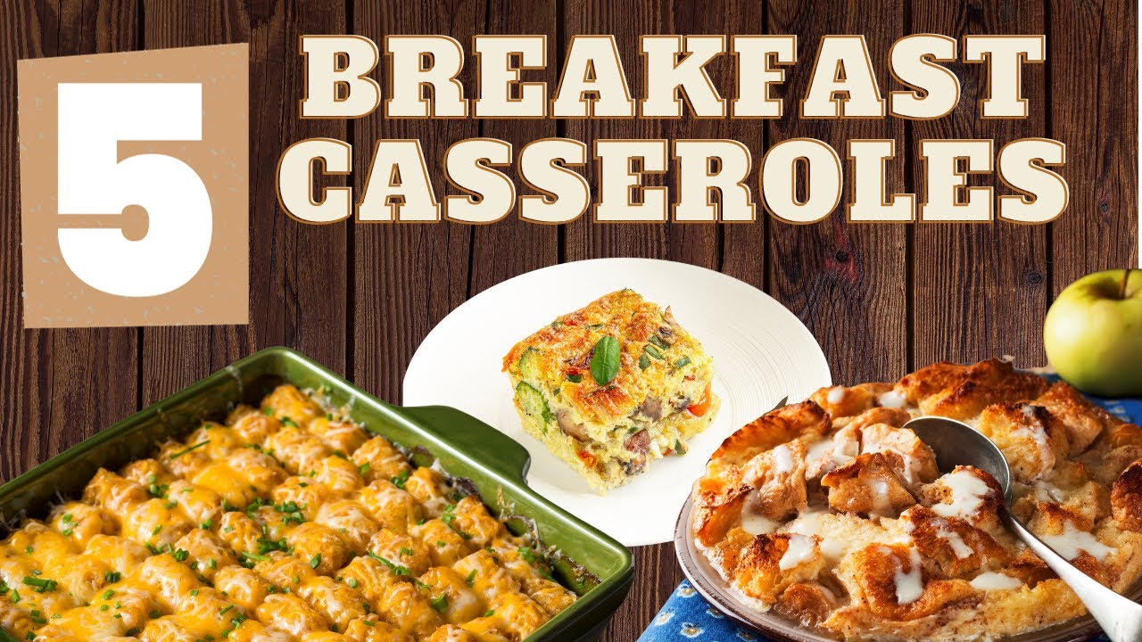 5 Breakfast Casserole's - Plant Based Recipes - YouTube