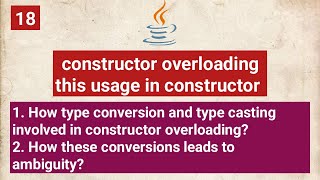 constructor overloading | this in constructor | java