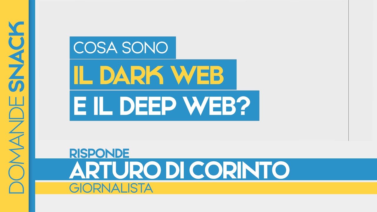 Cosa sono il dark web e il deep web? - YouTube