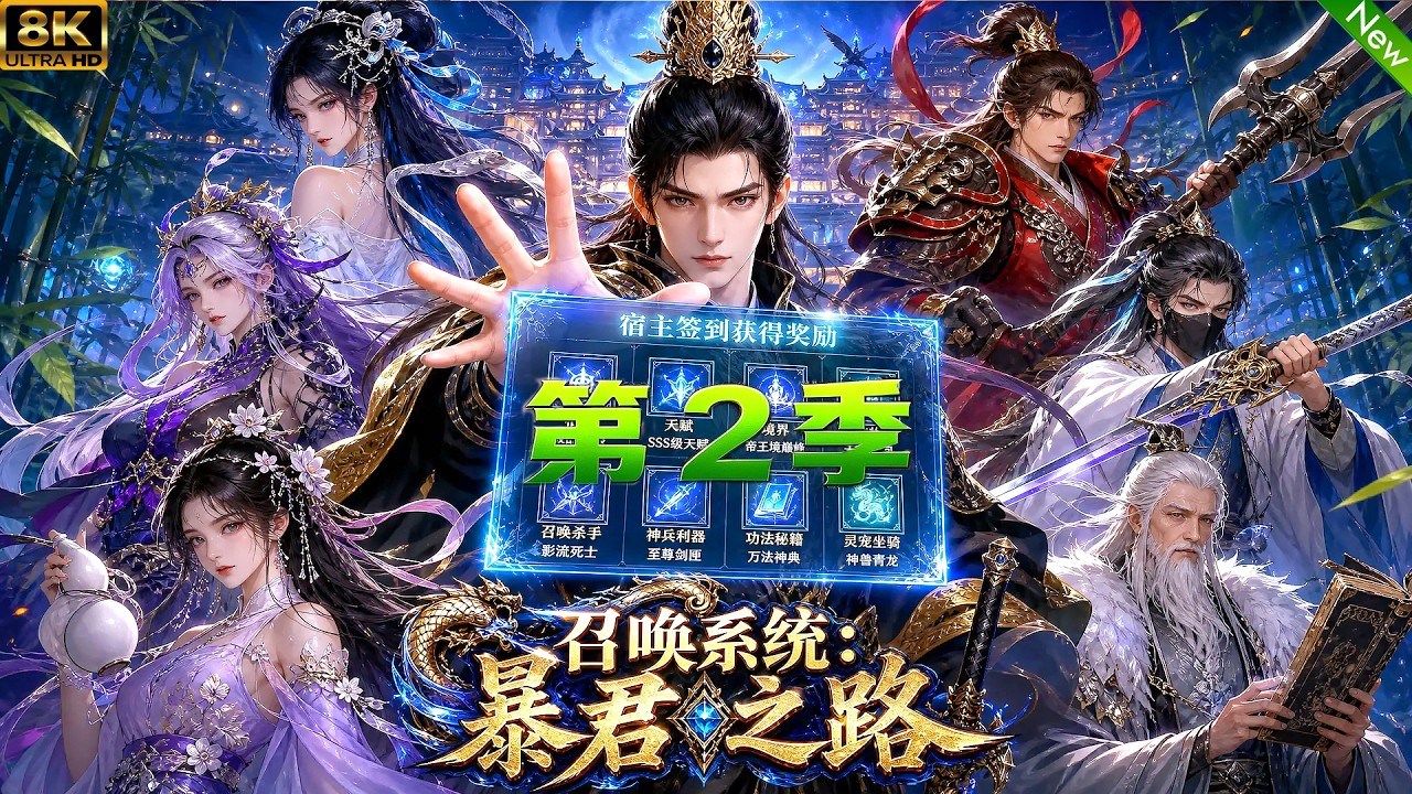 第2季上线⚔️开局激活召唤系统,各种强者武将尽入麾下,体弱多病皇子上演逆袭反杀的视觉盛宴!#动漫 #3danimation #anime