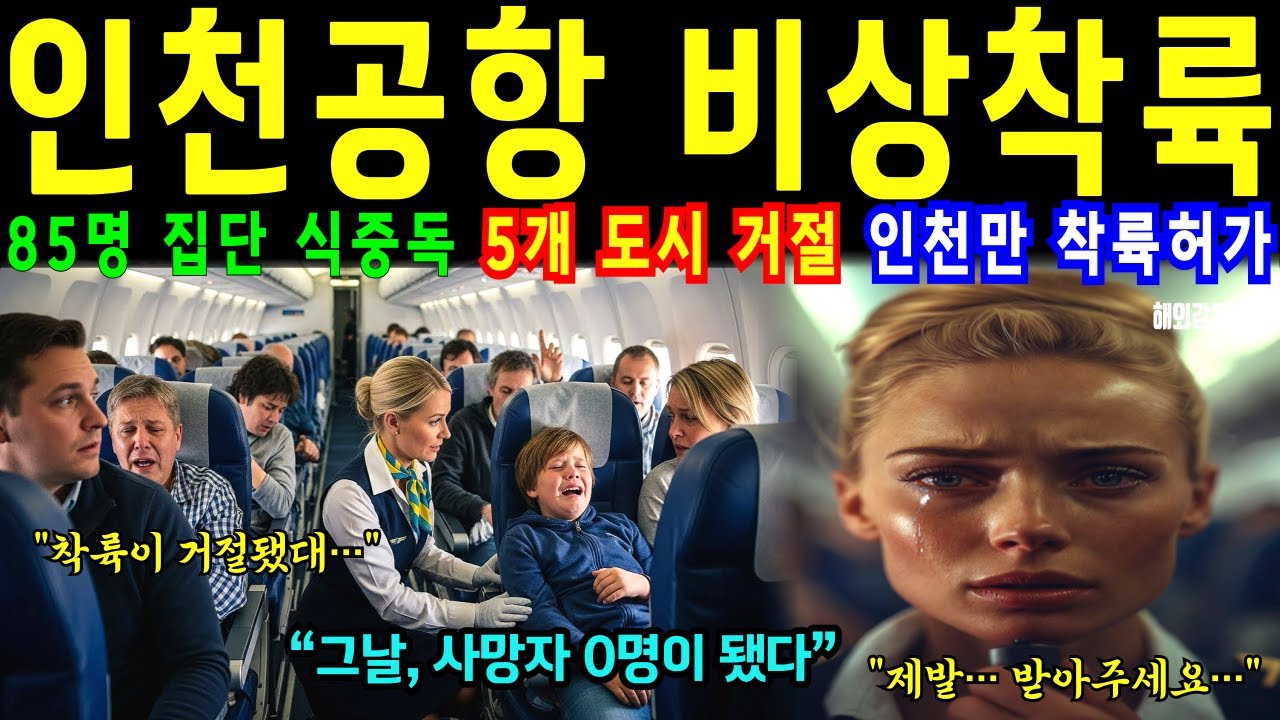 [해외감동사연] 인천공항 비상착륙 85명 집단 식중독… 5개 도시 거절 끝에 열린 한 곳