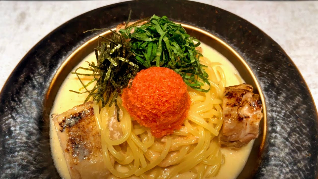 SUPER MARIO mentaiko (FISH EGG) Pasta! ITALIAN OWNER Japan!