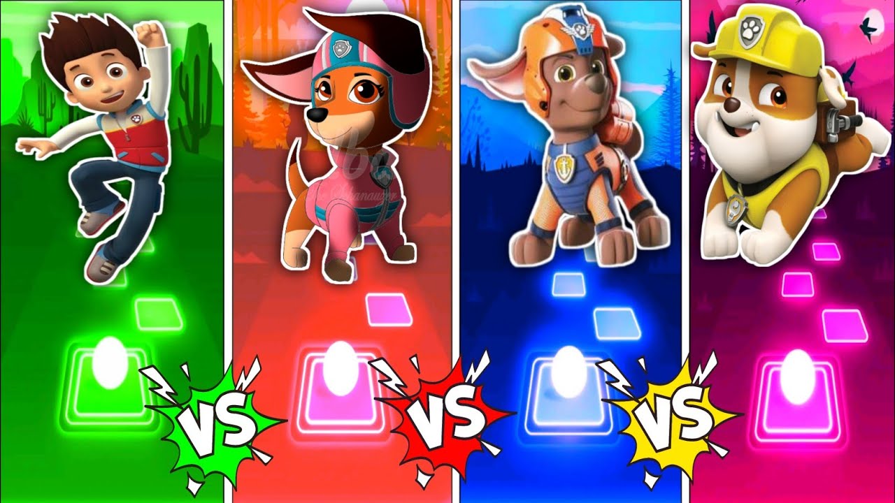 Paw patrol family !! Rider - liberty - zuma - Rubble - YouTube