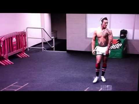 JWH busts a move in the changing room.