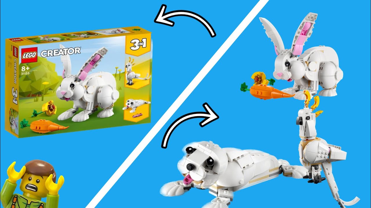LEGO Creator 3in1 White Rabbit (Unboxing &Review) (31133) - YouTube