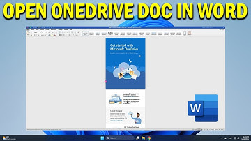 How To Open a Document From OneDrive in Microsoft Word  - Quick Fix