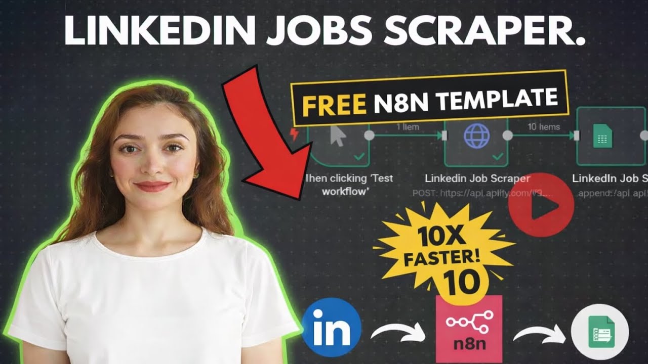 How to Scrape LinkedIn Using n8n (Free Template!) - 2026😱 - YouTube