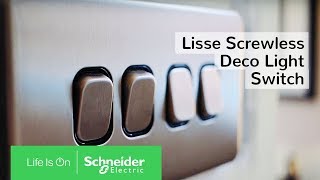 Lisse Screwless Decorative Light Switch & Switched and Unswitched Sockets | Schneider Electric
