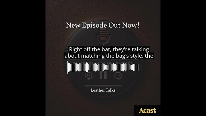 "n this episode of Leather Talks, we dive into the world of computer bags for men, exploring the var