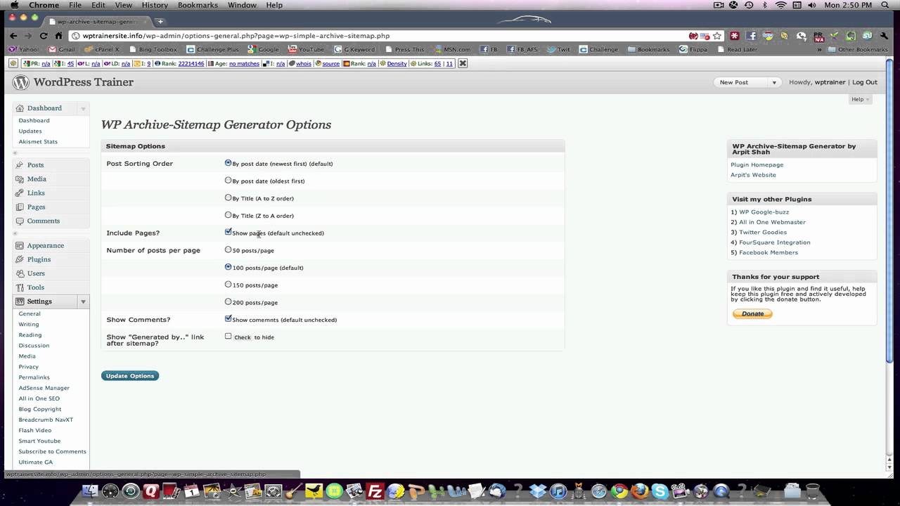 wordpress sitemap generator youtube
