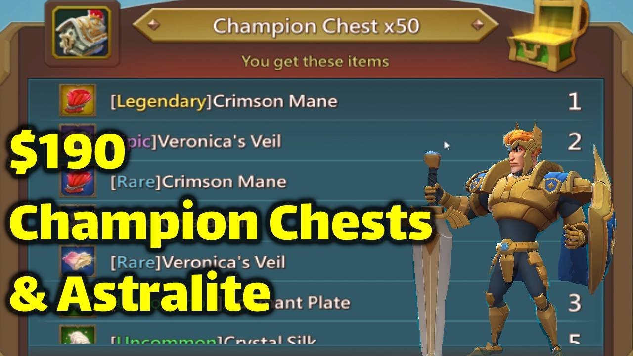 190 On Champion Chests & Astralite YouTube