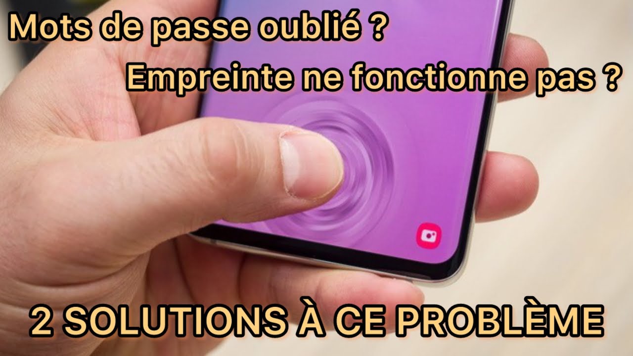 Mots de passe oublié ? L’empreinte ne fonctionne pas ? Comment régler