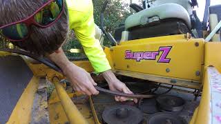 How To Change A Broke Deck Belt 60" Super-Z, The Wrong & Right Way