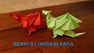 Cara membuat origami naga 3D dari kertas lipat