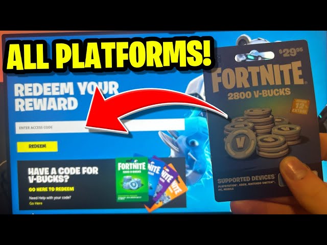 How to REDEEM Fortnite V-Buck Cards on All Platforms (Full Guide) 