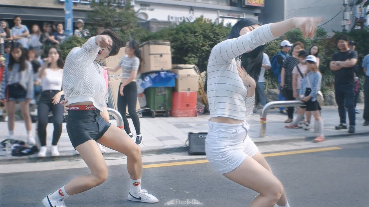 홍대 레드크루 Red Crew 강용 & 세빈 | 시간을 달려서 2배속 ROUGH 2x spd + AOA 사뿐사뿐 Dance Cover @ 홍대앞 Filmed by lEtudel