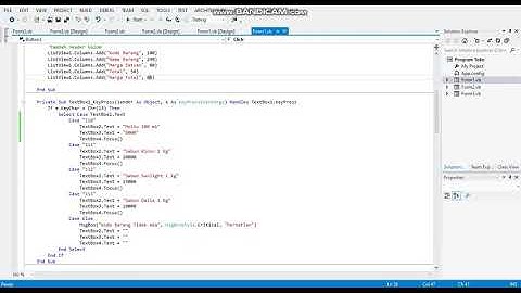 Program Kasir menggunakan Visual Studio 2012