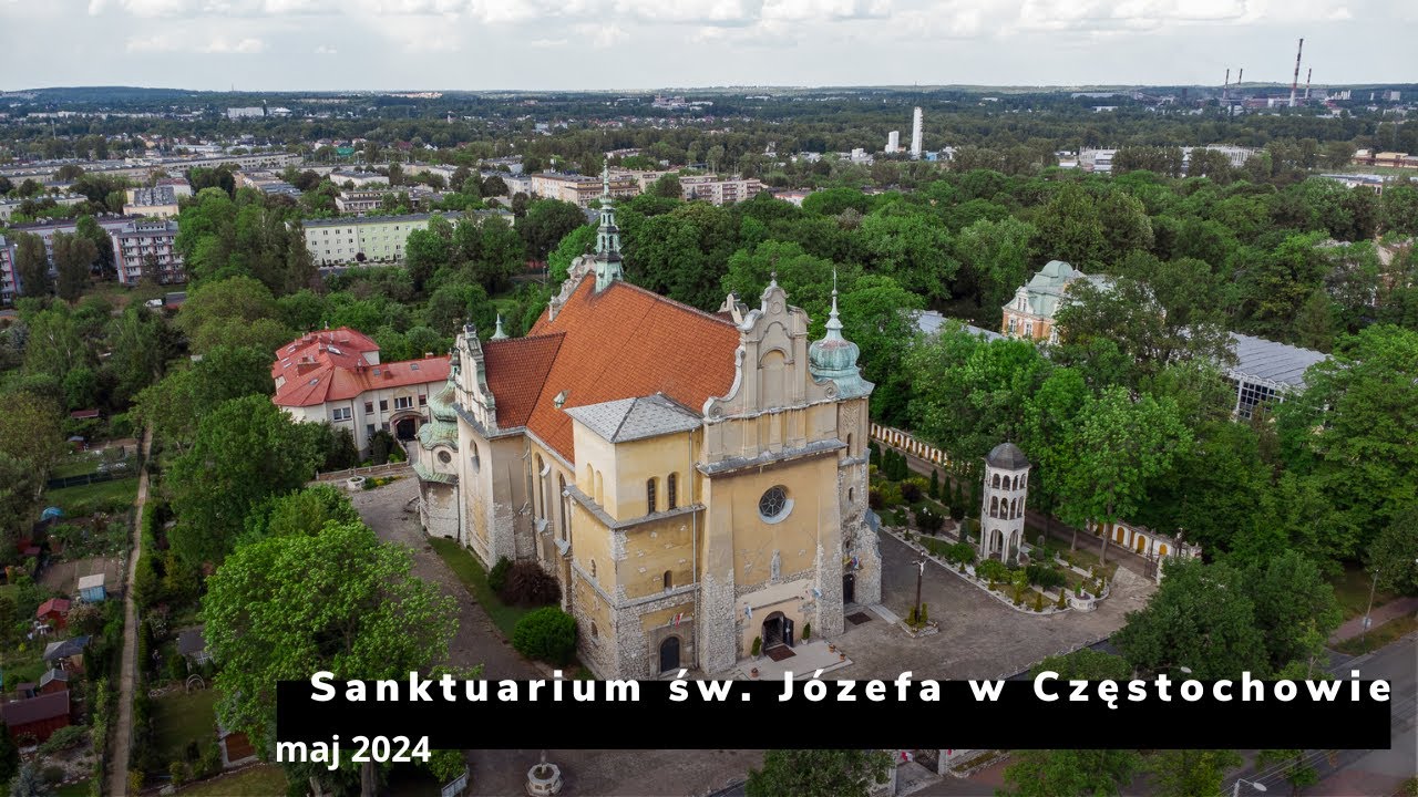 Sanktuarium św. Józefa w Częstochowie. Panorama Częstochowy. Raków 