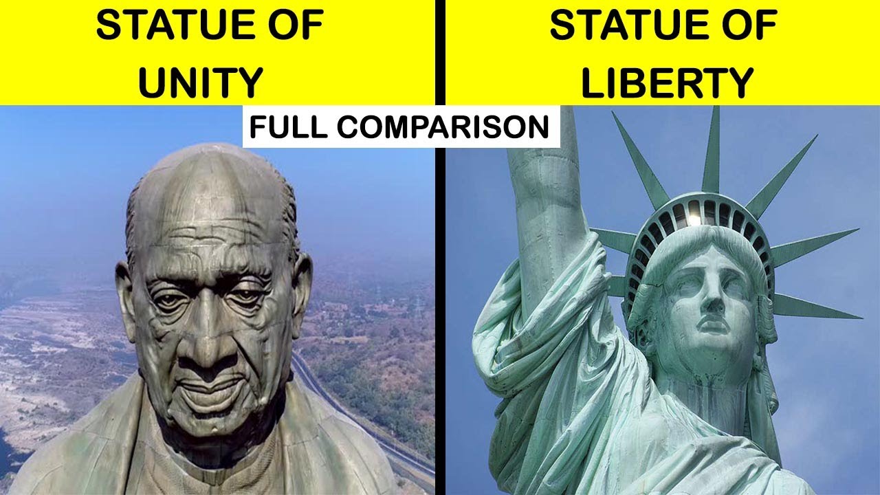 Statue Of Unity Vs Statue Of Liberty Full Comparison UNBIASED In Hindi statue-of-unity-vs-statue-of-liberty-full-comparison-unbiased-in-hindi