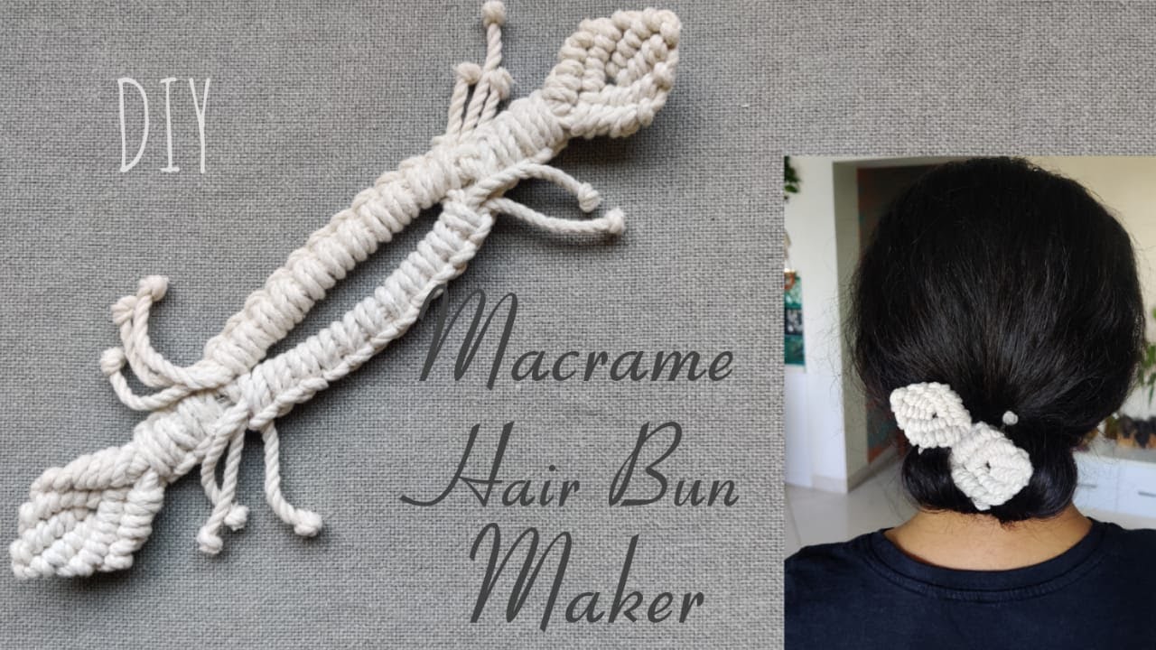 DIY Macrame Hair Bun Maker | Step by Step Tutorial - YouTube