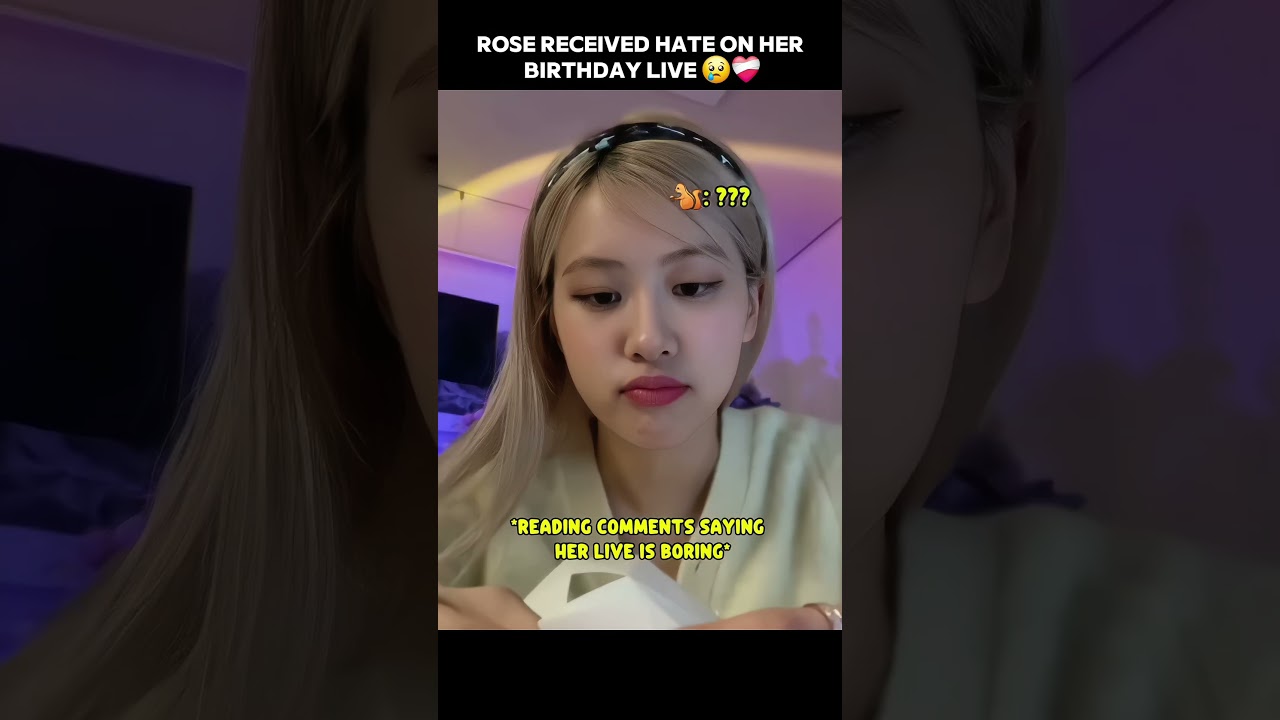 Ros&eacute; received hate on her birthday live 😢💔 #blackpink #ros&eacute; #sad #viralshorts #fyp