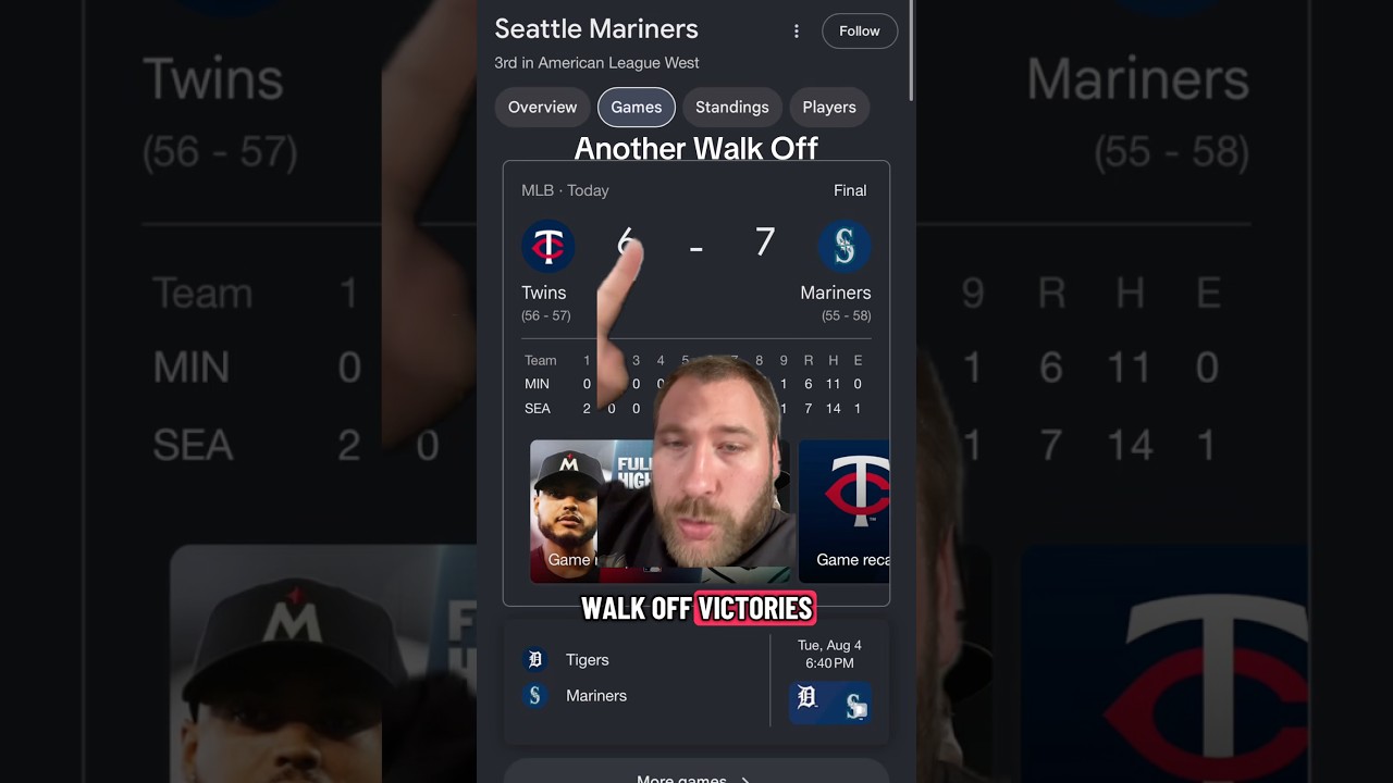 The Mariners love a walk off win