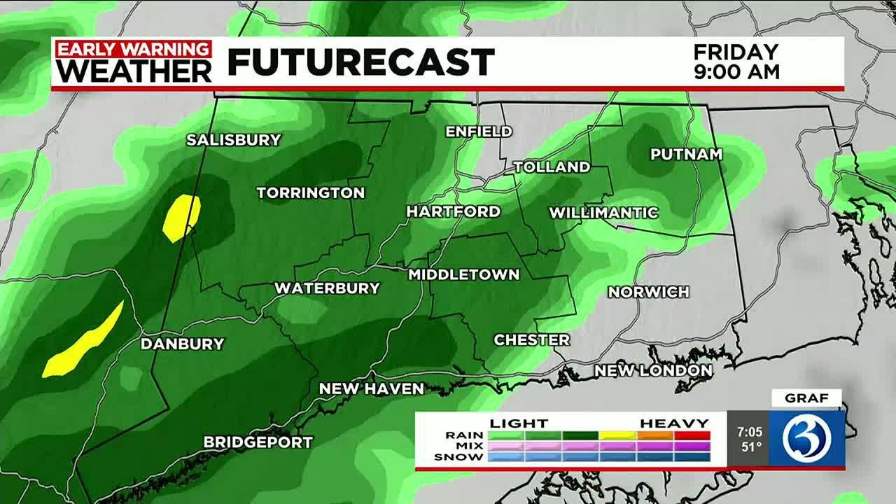 FORECAST: Rain with a BIG temperature drop to end the work week - YouTube