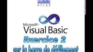 Visual Basic |  Barre de défilement |  Exercice 2