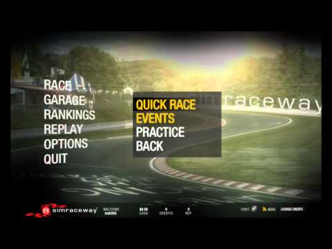 simraceway Online PC simulator - FREE - basic structure/car garage/online events